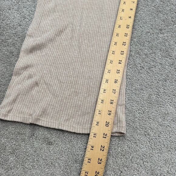 Kennedy Kened IK Ribbed Knit Wide Leg Wrap Jumpsuit Womens Small Beige Tie Strap - Picture 10 of 14